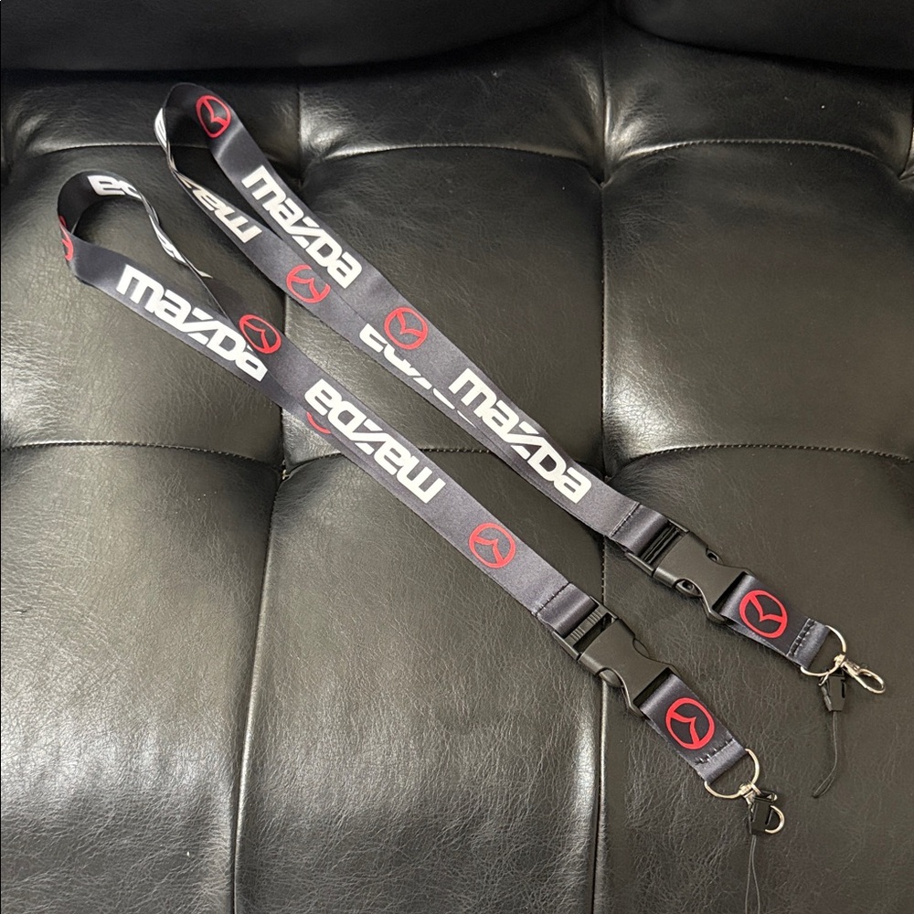 Mazda Black & Red Lanyard Keychain